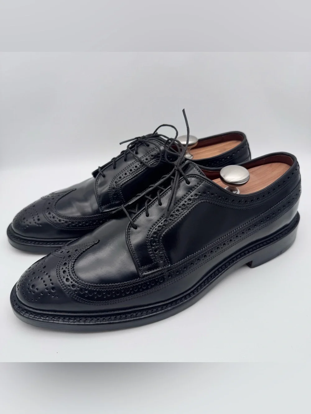 Allen Edmonds MacNeil Black Shell Cordovan Wingtip Oxford Shoes Men 11 D